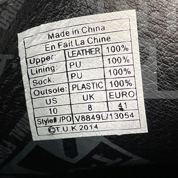 NEW T.U.K Happy Trip Smiley 7 Eye Viva Mondo Creeper Combat Boots Black Size 10 - Picture 8 of 9